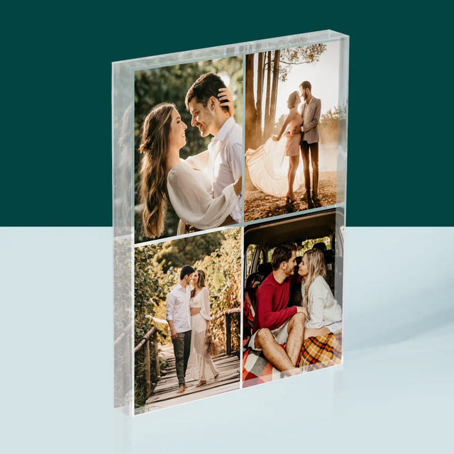 Fotokoláž: 4 Fotky - Akrylový Blok