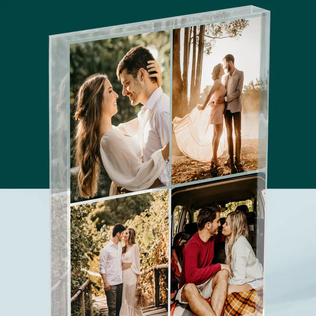 Fotokoláž: 4 Fotky - Akrylový Blok