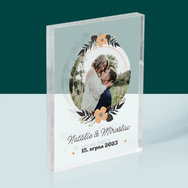 Fotka A Textem: Zamilovaní - Akrylový Blok