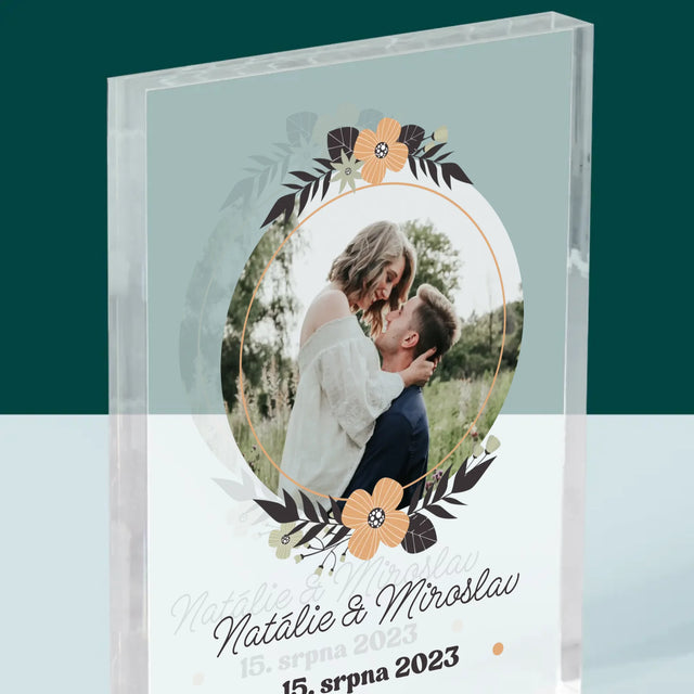 Fotka A Textem: Zamilovaní - Akrylový Blok