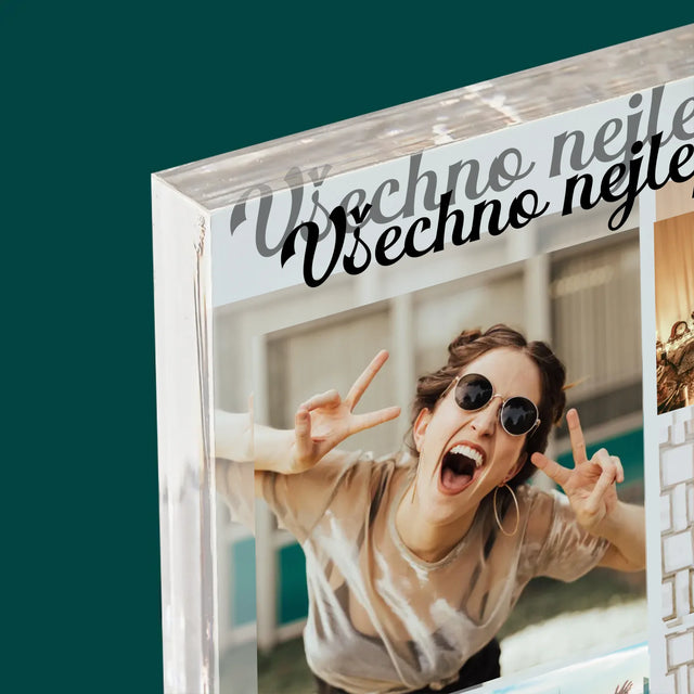 Fotokoláž: Narozeniny - Akrylový Blok