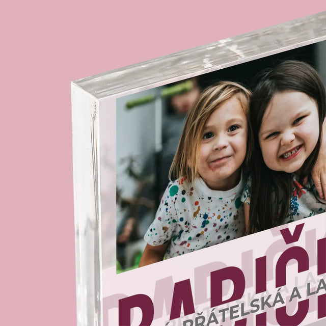 Fotokoláž: Babička - Akrylový Blok