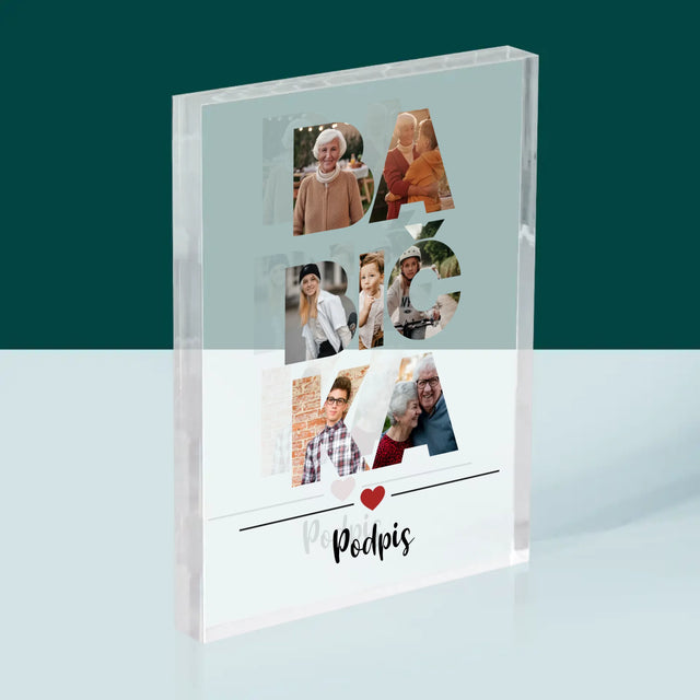 Slovo Z Fotek: Babička Z Vašich Fotek - Akrylový Blok