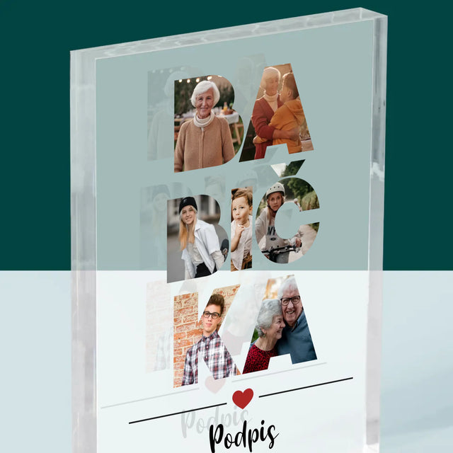 Slovo Z Fotek: Babička Z Vašich Fotek - Akrylový Blok