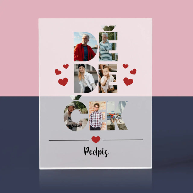 Slovo Z Fotek: Dědeček Z Tvých Fotek - Akrylový Blok