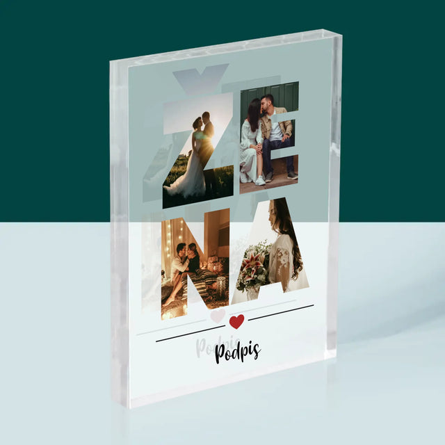 Slovo Z Fotek: Žena Z Vašich Fotek - Akrylový Blok