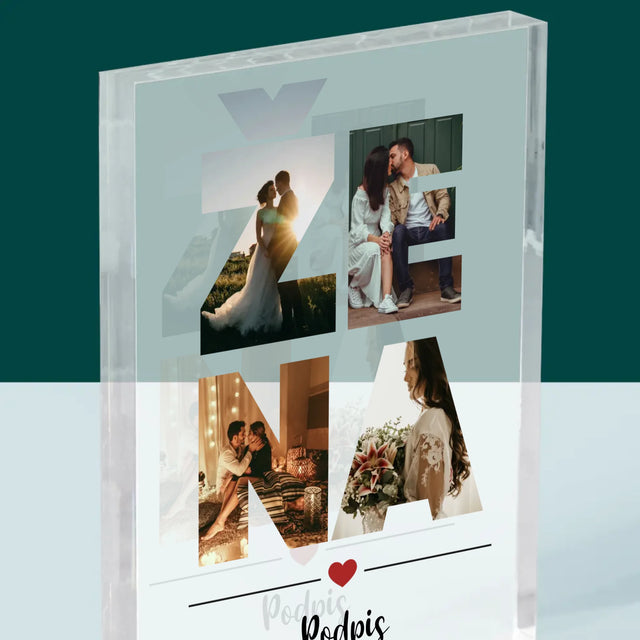 Slovo Z Fotek: Žena Z Vašich Fotek - Akrylový Blok