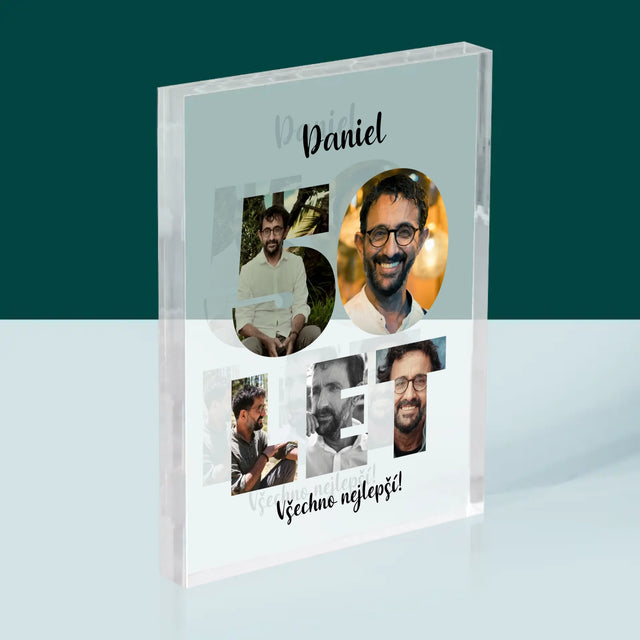Slovo Z Fotek: 50 Let Z Tvých Fotek - Akrylový Blok