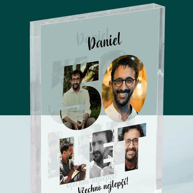 Slovo Z Fotek: 50 Let Z Tvých Fotek - Akrylový Blok