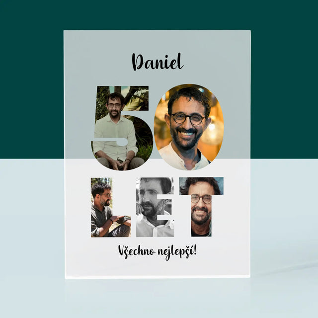 Slovo Z Fotek: 50 Let Z Tvých Fotek - Akrylový Blok