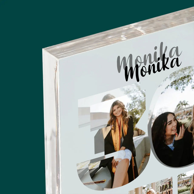 Slovo Z Fotek: 30 Let Z Tvých Fotek - Akrylový Blok