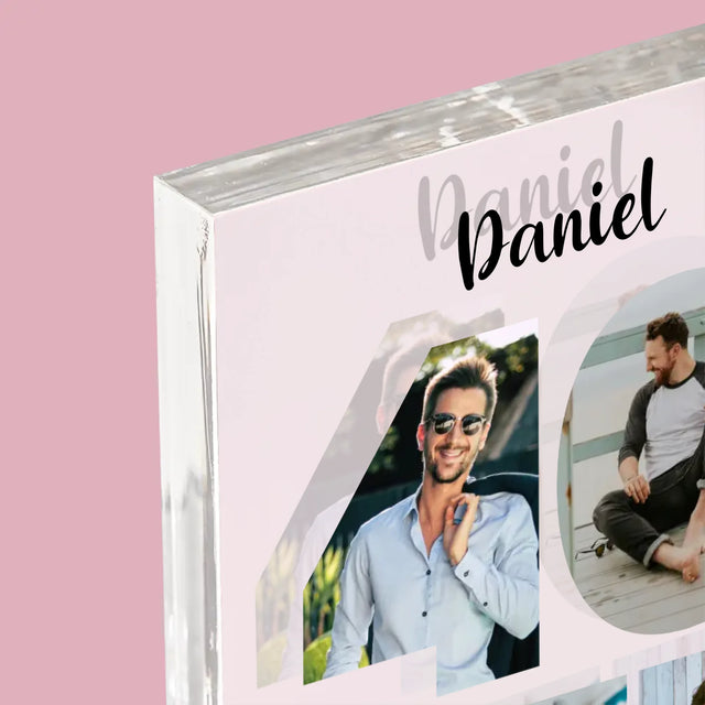 Slovo Z Fotek: 40 Let Z Tvých Fotek - Akrylový Blok