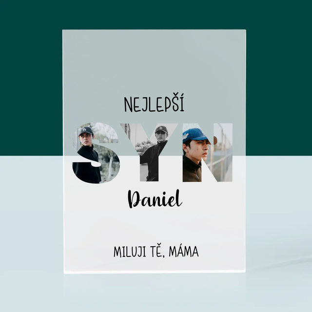 Slovo Z Fotek: Syn Z Tvých Fotek - Akrylový Blok