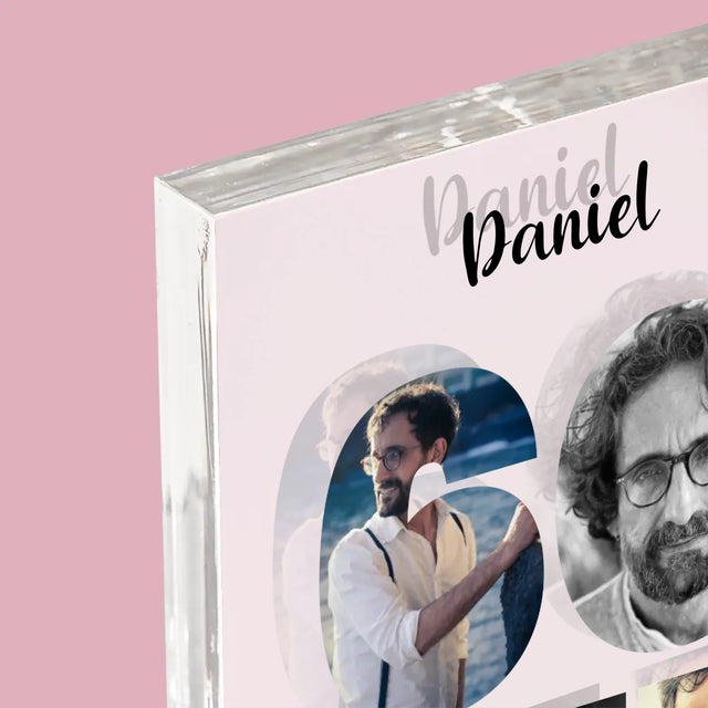 Slovo Z Fotek: 60 Let Z Tvých Fotek - Akrylový Blok