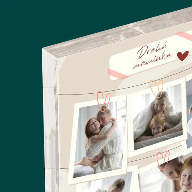 Fotokoláž: Miluji Tě Mami - Akrylový Blok
