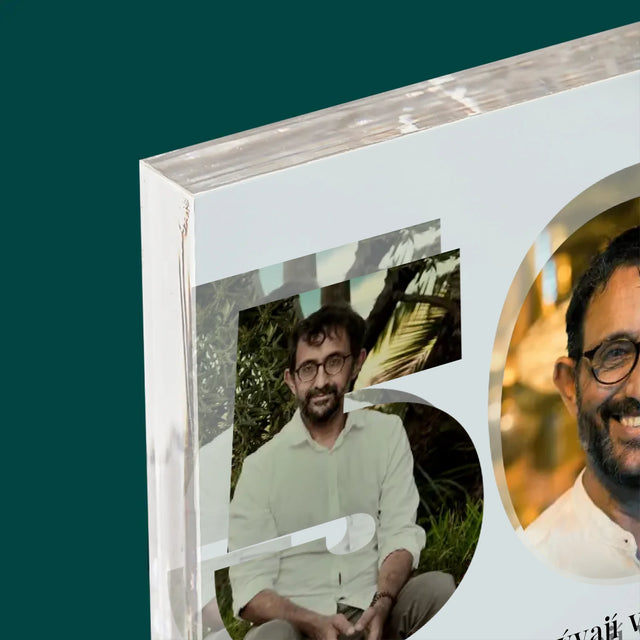 Slovo Z Fotek: 50. Narozeniny - Akrylový Blok