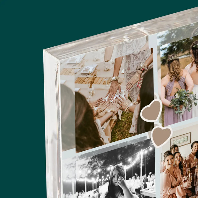 Fotokoláž: Děkovná Koláž Pro Svědka - Akrylový Blok