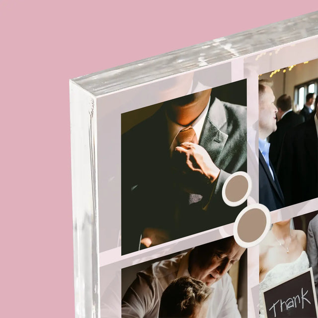 Fotokoláž: Děkovná Koláž Pro Svědka - Akrylový Blok