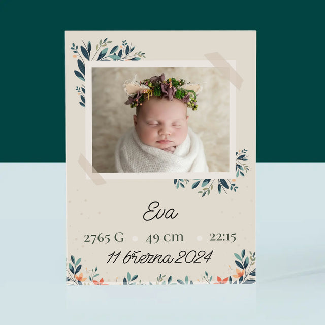 Údaje O Narození Ditěte: Údaje O Narození Květiny - Akrylový Blok