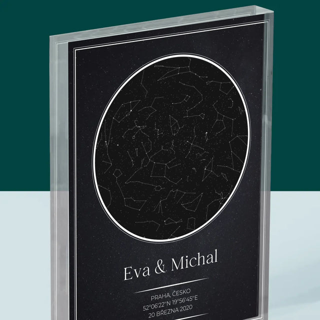 Hvězdná Mapa: Hvězdná Mapa: Pro Zamilované - Akrylový Blok