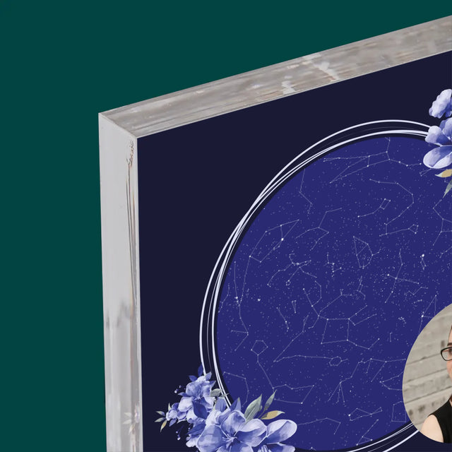 Hvězdná Mapa: Hvězdná Mapa: Hvězdy Se Třpytí - Akrylový Blok
