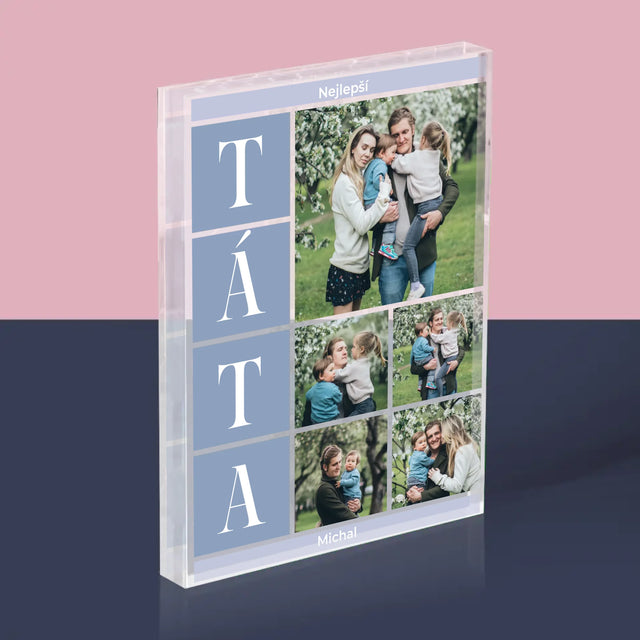 Fotokoláž: Nejlepší Táta Koláž - Akrylový Blok