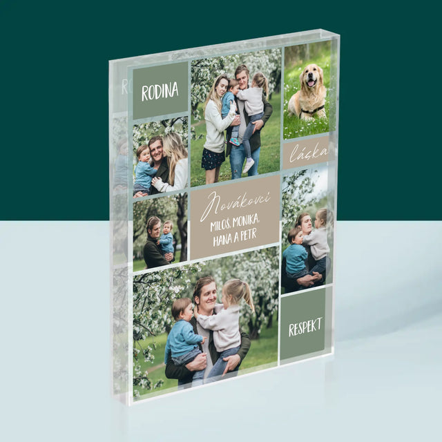 Fotokoláž: Rodinná Koláž Z Fotek - Akrylový Blok