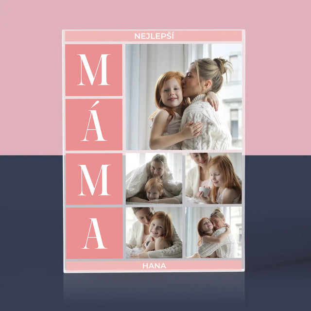 Fotokoláž: Nejlepší Máma Koláž - Akrylový Blok