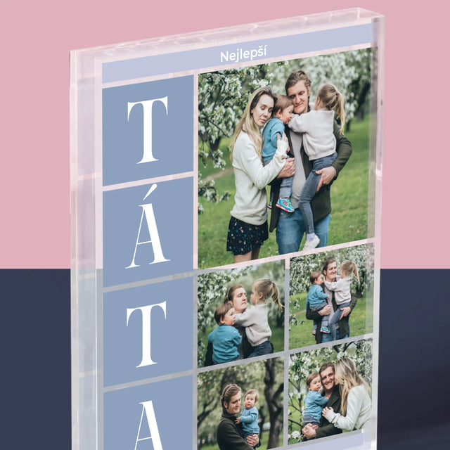 Fotokoláž: Nejlepší Táta Koláž - Akrylový Blok
