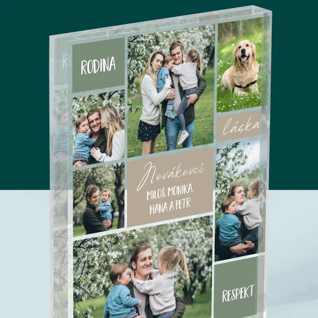 Fotokoláž: Rodinná Koláž Z Fotek - Akrylový Blok
