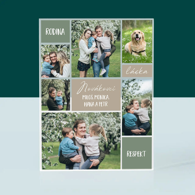 Fotokoláž: Rodinná Koláž Z Fotek - Akrylový Blok