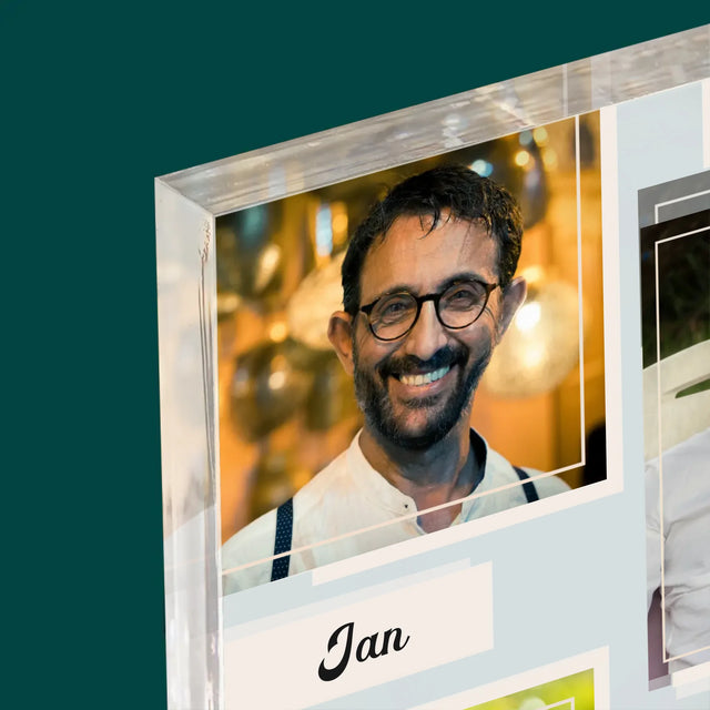 Fotokoláž: Život Začíná Po 50Tce - Akrylový Blok