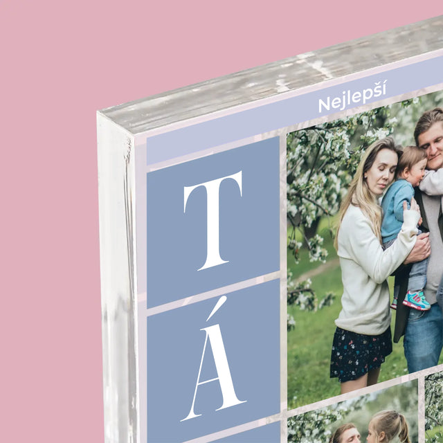 Fotokoláž: Nejlepší Táta Koláž - Akrylový Blok