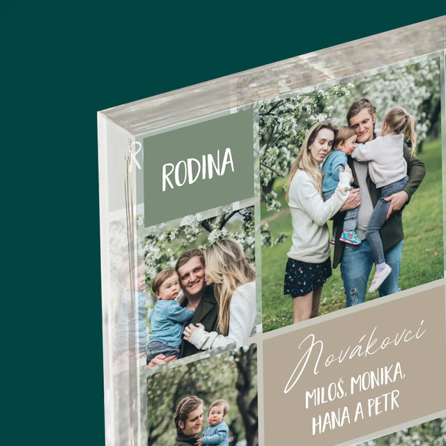 Fotokoláž: Rodinná Koláž Z Fotek - Akrylový Blok