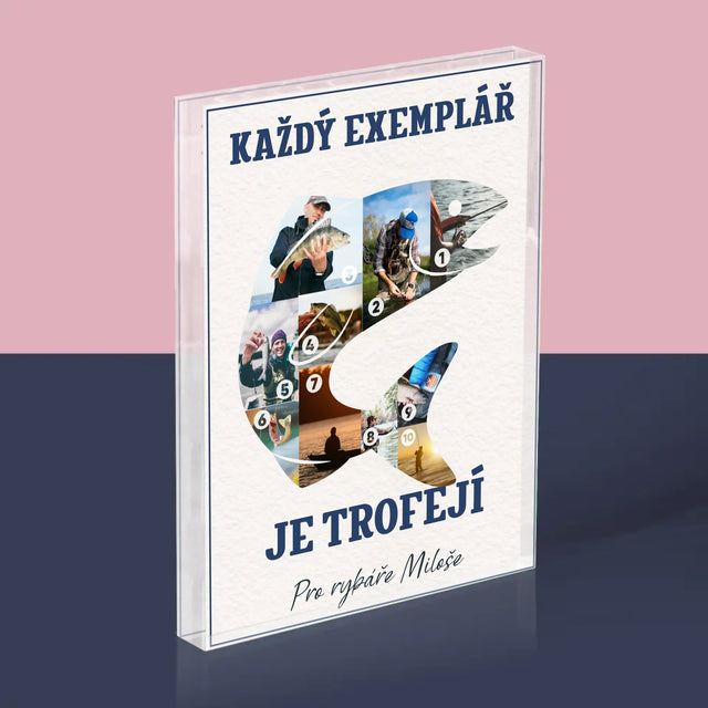 Tvar Z Fotek: Rybářský Exemplář - Akrylový Blok