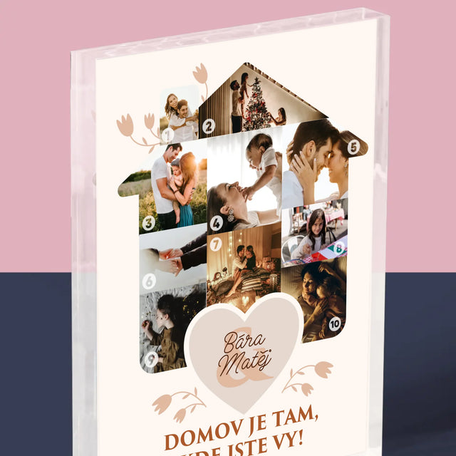 Tvar Z Fotek: Domov - Akrylový Blok