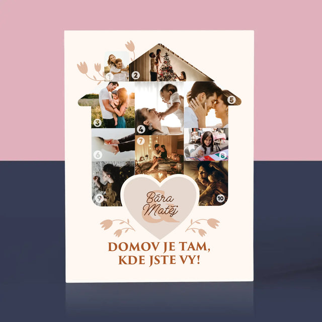Tvar Z Fotek: Domov - Akrylový Blok