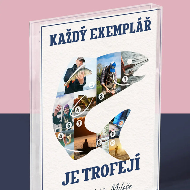 Tvar Z Fotek: Rybářský Exemplář - Akrylový Blok