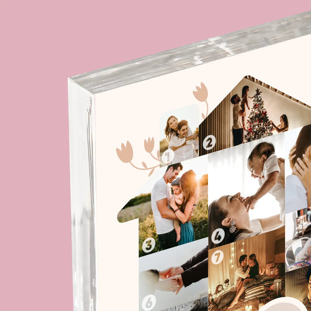 Tvar Z Fotek: Domov - Akrylový Blok