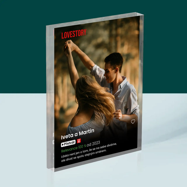 Fotka A Textem: Plakát Netflix - Akrylový Blok