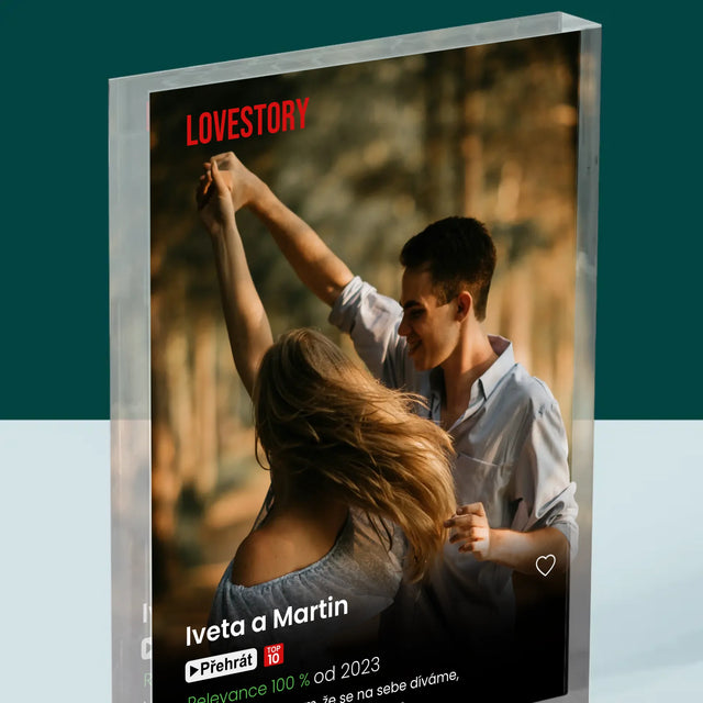 Fotka A Textem: Plakát Netflix - Akrylový Blok