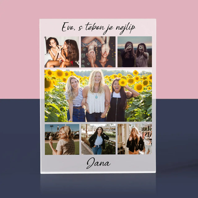 Fotokoláž: Nejlepší Kamarádka - Akrylový Blok