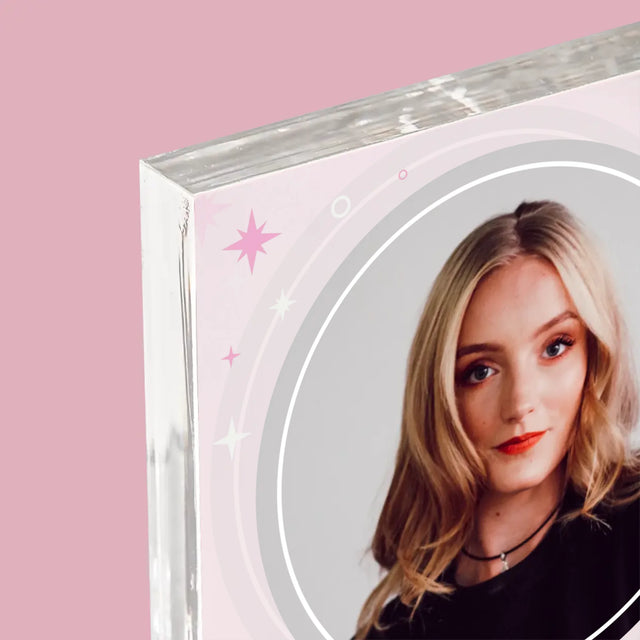 Fotka A Textem: 18 Hvězdiček - Akrylový Blok