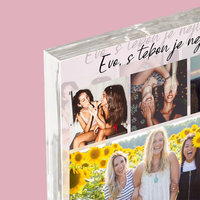 Fotokoláž: Nejlepší Kamarádka - Akrylový Blok