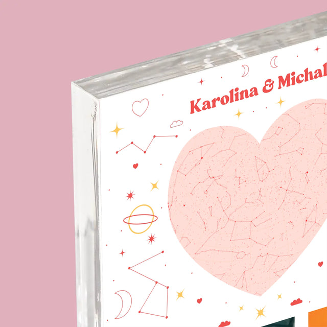 Hvězdná Mapa: Hvězdná Mapa: Náš Okamžik - Akrylový Blok