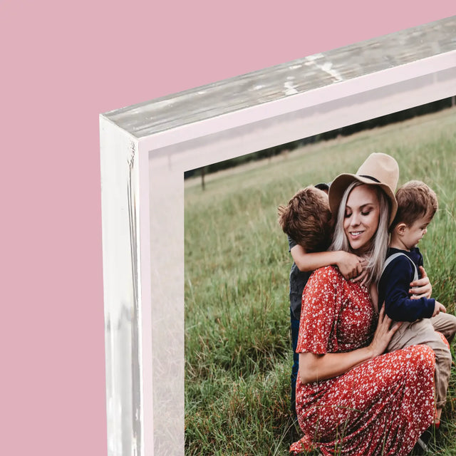 Fotka A Textem: Milujeme Tě, Mami - Akrylový Blok