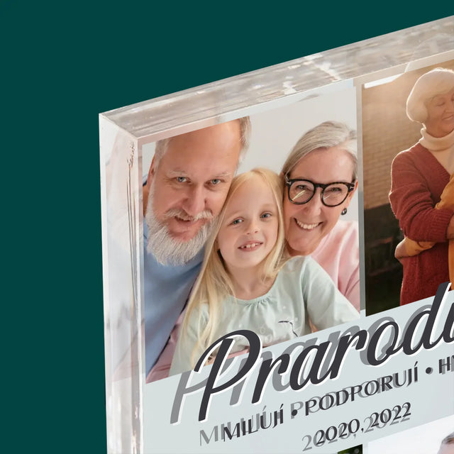 Fotokoláž: Drazí Prarodiče - Akrylový Blok