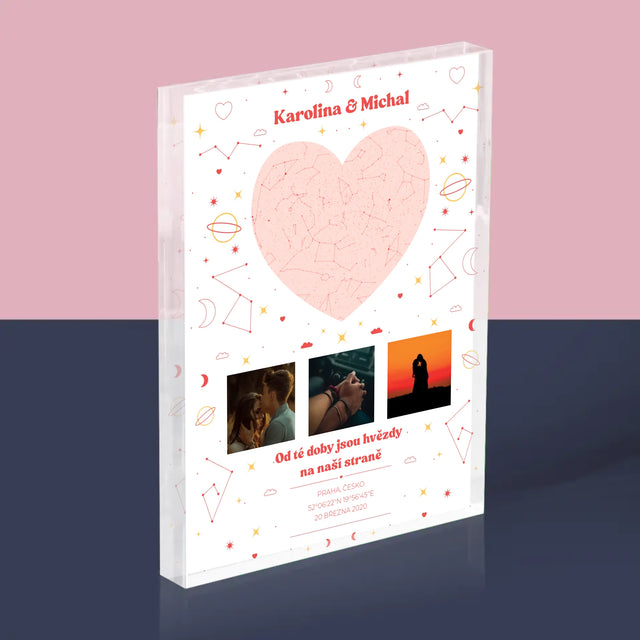 Hvězdná Mapa: Hvězdná Mapa: Náš Okamžik - Akrylový Blok