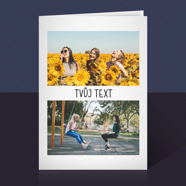 Fotokoláž: 2 Fotky A Nápis - Přání