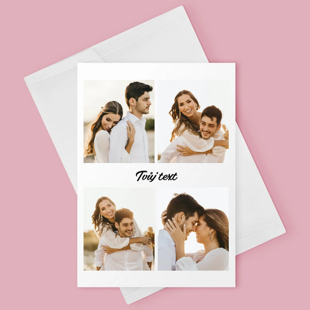 Fotokoláž: 4 Fotky A Nápis - Přání